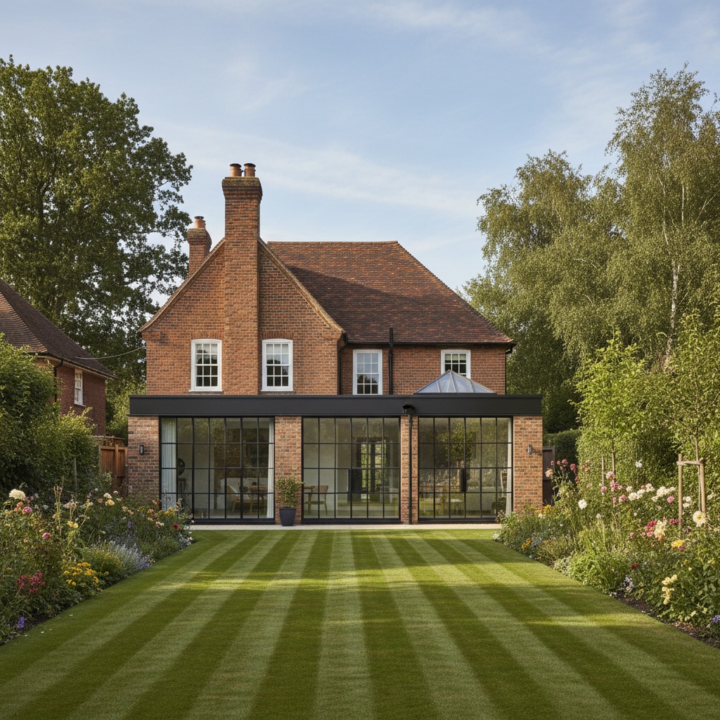 Single-storey extension with a new kitchen and dining area